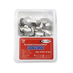100 Pcs/Box Dental Metal Matrices Refill Matrix Band Sectional Contoured Ledge