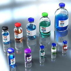Sterile Empty Glass Vials with Self Healing Injection Port, 2ml Clear Pack