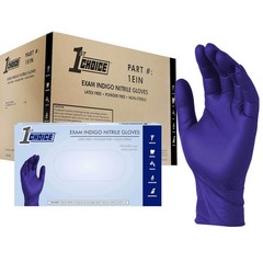 3 Mil Indigo Nitrile Exam Gloves Latex Free Disposable Medical Grade Food Prep