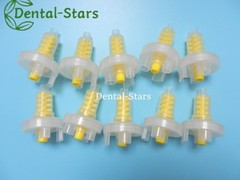 50/1000Pcs Dental Dynamic Mixing Tips for Impression Material Yellow Tips 5:1