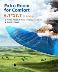 Heavy Duty Disposable Shoe Covers, Extra Large 6.7×17.7 In, Thick 0.3 Oz, Wat…