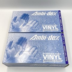 Ambi-dex Powder Free Vinyl Gloves XL 100 Ct (200 Total) Latex Free 2 Boxes New