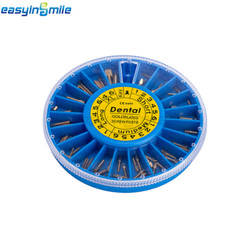 120pcs Dental Endodontic Screw Posts Assorted Kit &2Key Gold Planted EASYINSMILE
