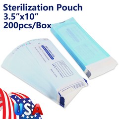 Self-Sealing Sterilization Pouches 3.5″ x 10″ 200 Pcs / Box USA