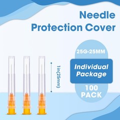 25 Gauge 1 Inch Luer Lock Needle, Disposable Dispensing Lab Supplies…