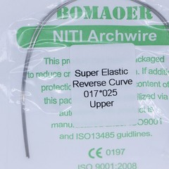 50×Dental Orthodontic Niti Rectangular Arch Wires Reverse Curve 17×25 Upper