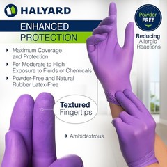 PURPLE NITRILE Gloves Powder Free Disposable Medical Exam Gloves Dental Chemo…