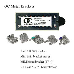 Dental Orthodontic Mini Brackets Metal Braces MIM ROTH MBT 018 022 345 Hooks
