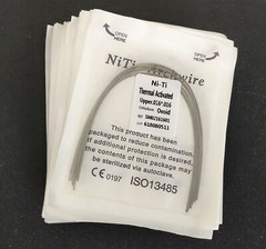 100 Packs Dental Thermal Activated NITI Arch Wire Rectangular Dental Bows Ovoid