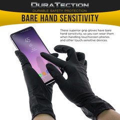 Dura-Gold HD Black Nitrile Disposable Gloves, 3 Boxes of 100, Small, 6 Mil