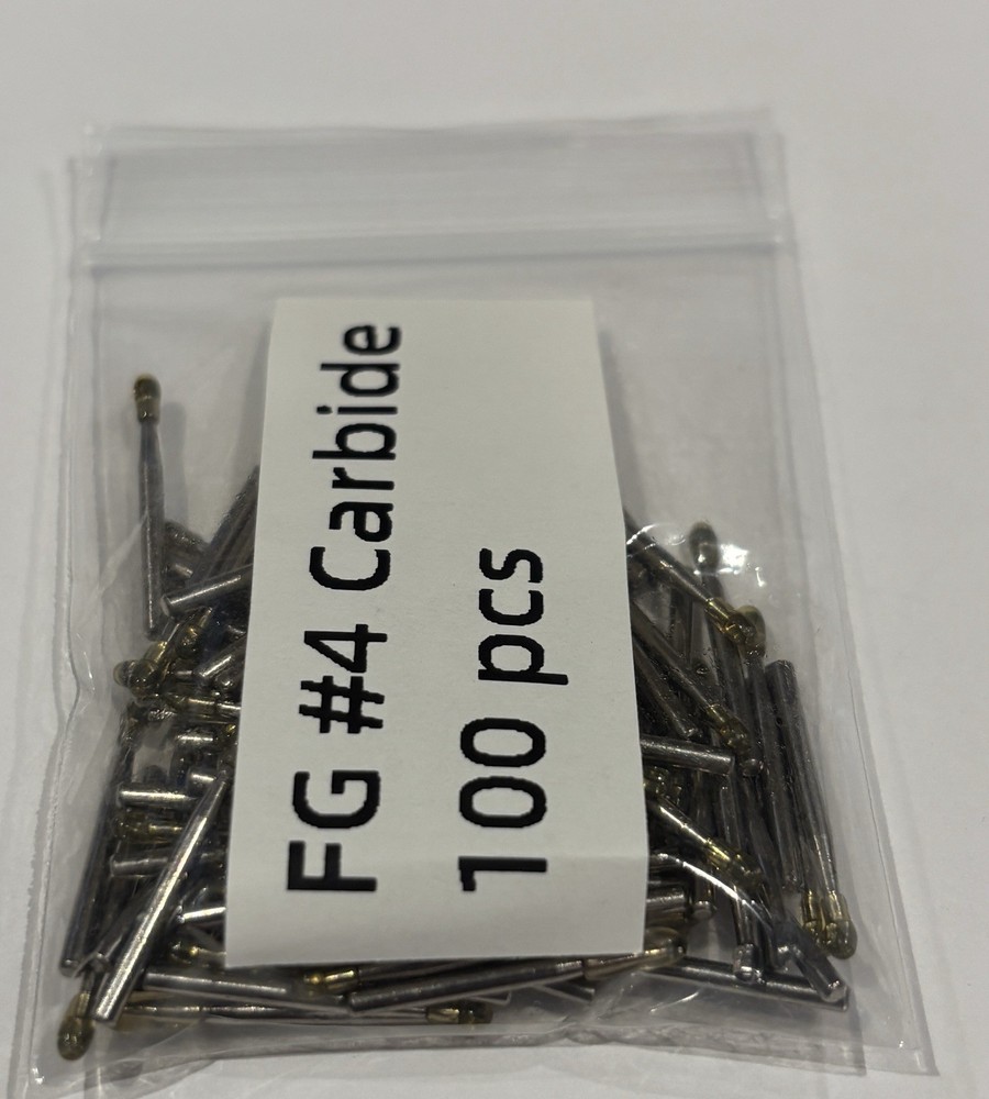 FG#4 Carbide Burs Friction Grip Bulk Pack 100 Pieces
