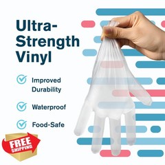 Ridex Clear Vinyl Gloves Small 1000 Count