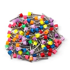 100pcs Dental Nylon Bowl Polishing Polisher Prophy Brushes Latch Soft Flat