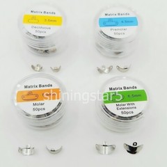 50 Pcs Dental Matrix Band 3D Hole Protrusions Matrices 3.5mm-6.5mm Contoured