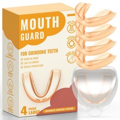 Orange Mouth Guard for Women & Adult, 4 Pack Large Size Large,