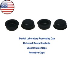 US 4PCS Dental Locator Lab Grip Retention Processing Cap Overdenture Abutments