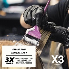 X3 Industrial Black Nitrile Gloves, Case of 1000, 3 Mil, Size XX-Large, Latex