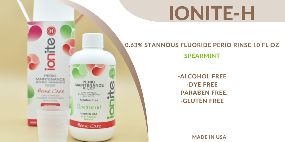 Ionite-H 0.63% Stannous Fluoride Antimicrobial Rinse x 300ml-Mouthwah-2 Flavors