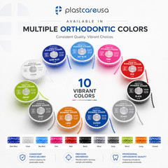 Dental Orthodontic Power Chains Braces – 15 ft Long Short Closed Multiple Colors