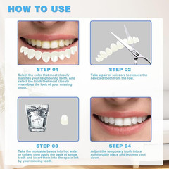 Tooth Repair Kit, Temporary Veneer Denture Kit for Women and Men, All, White