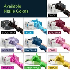 Fuchsia Hot Pink Nitrile Disposable Gloves – 50 Count – 3 Mil Large