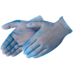 Blue Disposable Powder Free 4 mil VINYL Cleaning Medical Exam Gloves 100/BOX