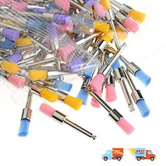 100Pcs/Box Dental Nylon Materials Closure Flat Polishing Prophylaxis Brushes SS