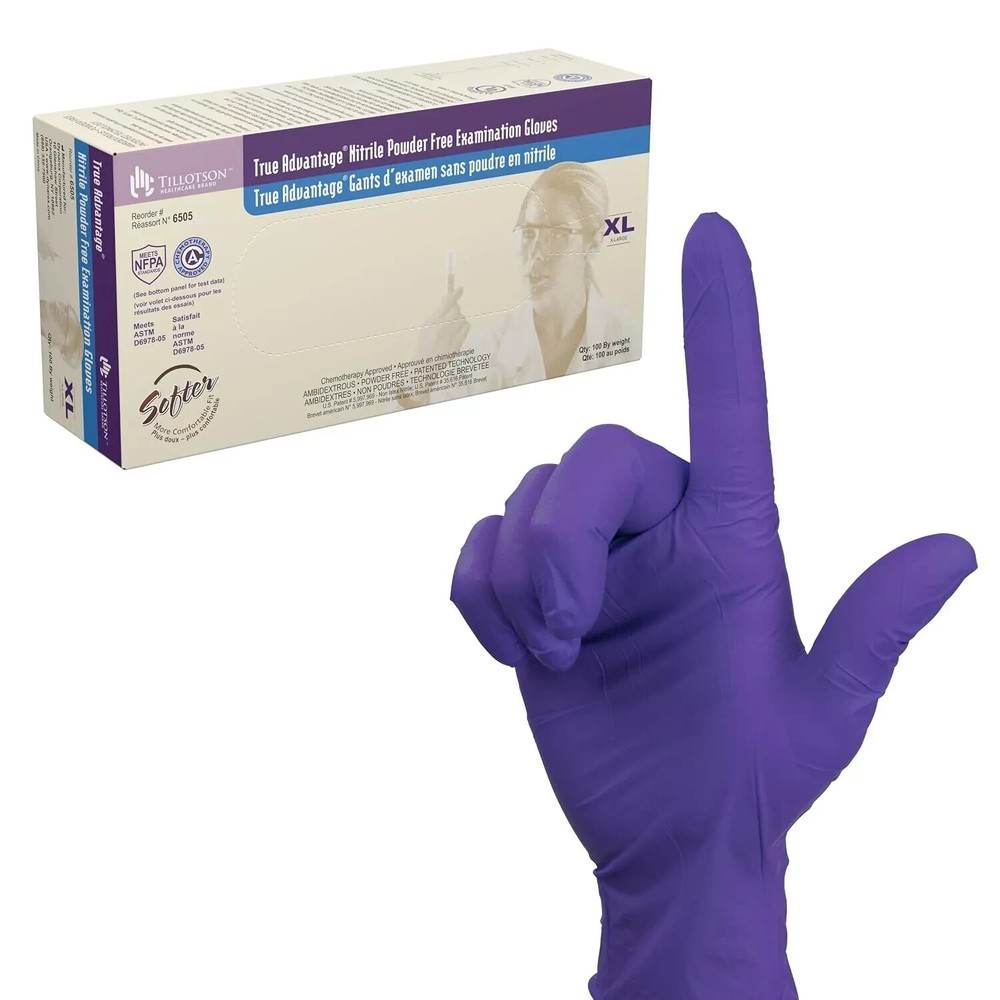SM Dynarex True Advantage Nitrile Exam Gloves,1 Box of 100 Gloves,(3 Pack)