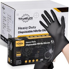Durable Large Black Nitrile Gloves, 6 Mil, Waste-Free & Ambidextrous – 1000ct
