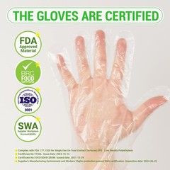 Disposable Plastic Gloves Food Handling Service Gloves Disposable for Cooking…