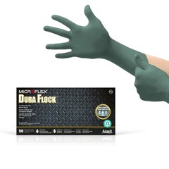 MICROFLEX Dura Flock DFK-608 Thick 11mil Nitrile Gloves for Automotive, After…