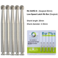 WAVE Dental Round Carbide Burs Latch Surgical Burs 2 4 6 Slow Speed RA 22mm 26mm