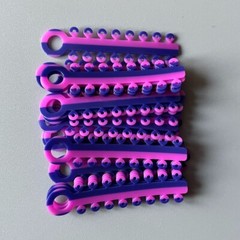 1Box/320pcs Dental Ligature Ties Orthodontic Elastic Rubber Bands Mix Colors