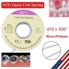 1 Roll Dental Orthodontic Niti Open Coil Spring Spool Dia.010 *030 ” inch 914mm