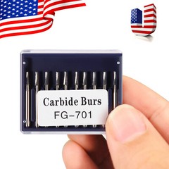10Pc/Pack Dental Tungsten Carbide Drill FG Bur For High Speed Handpiece FG701 to
