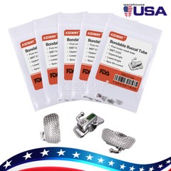 AZDENT Dental Ortho Buccal Tube 1st/2nd Molar Bondable Non-Conv Roth/MBT.022 FDA