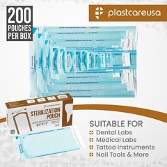 Self-Sealing Sterilization Pouch, 5.25″ x 10″, Paper/Blue Film (Case of 1000)