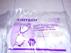 KIMBERLY-CLARK KIMTECH G3 EVT CLEANROOM GLOVES 100 PAIRS SIZE 7.5 MED. # 62007