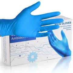 PEIPU Nitrile Disposable Gloves Medium 100~Count, 4 Mil, Powder~Free