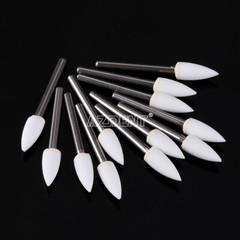 Dental Flame Mounted White Stone Polishing Burs FG Abrasion Point Burs AZDENT