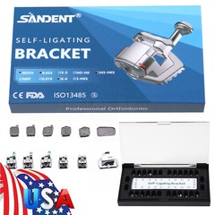 SANDENT Dental Orthodontic Self Ligating Bracket Braces Roth.022 Hooks 345