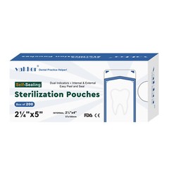 200pcs 2.25″ x 5″ Self Sealing Sterilization Pouches Disposable Autoclave Bags