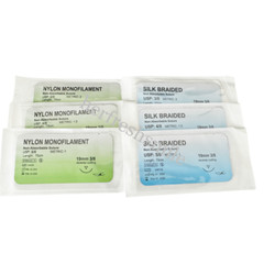 Dental Study Suture Practice Silk Sutures Braided Reverse Needle Train Test