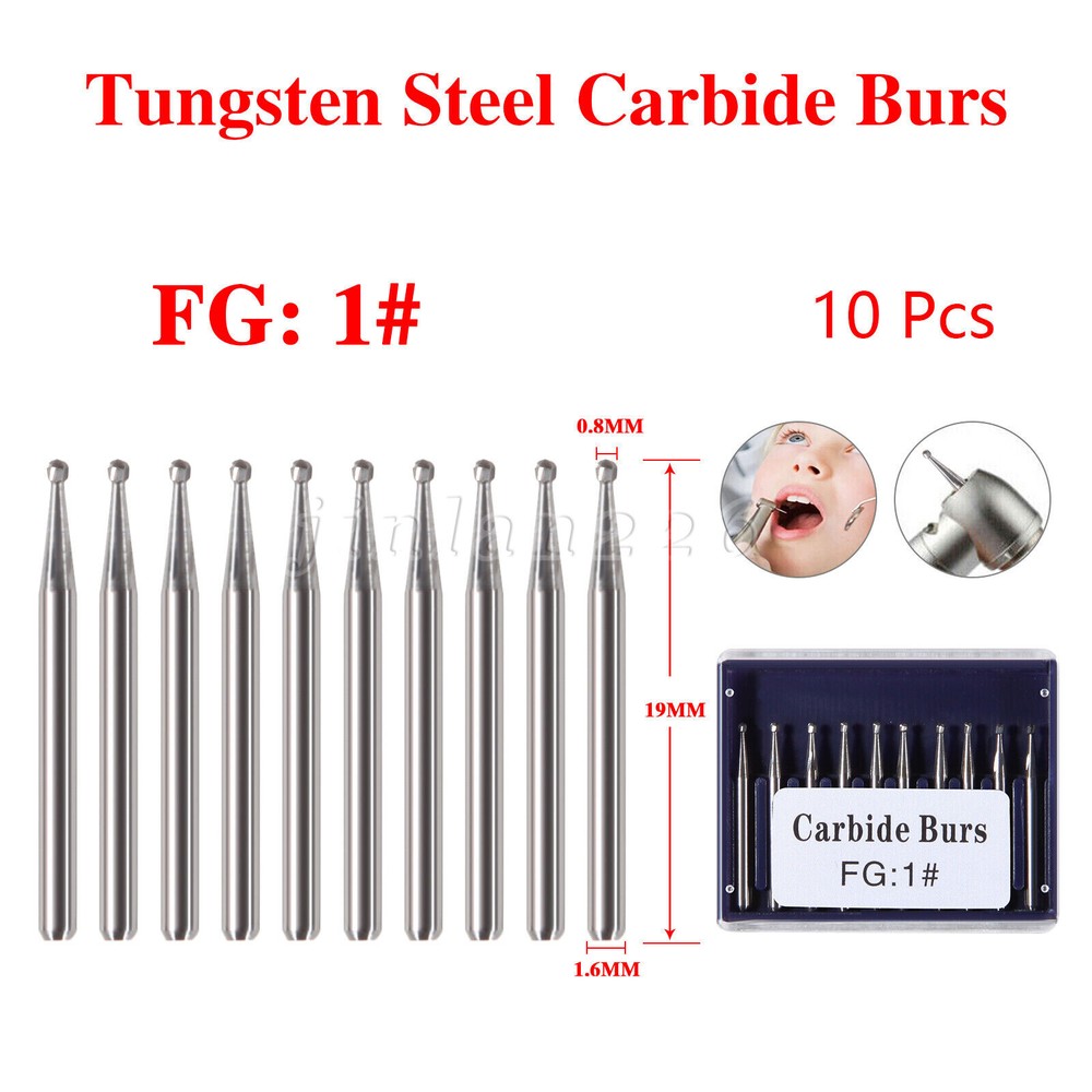 10Pc/pack FG polish Dental Burs Carbide Tungsten Drill For Dentist