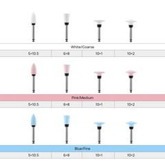 Dental Composite Polishing Burs Kit RA 2.35mm Silicone Polisher for Contra Angle