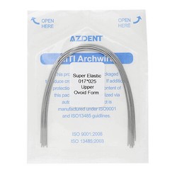 Dental Orthodontic Super Elastic Niti Rectangular Arch Wire Ovoid/Nature Form