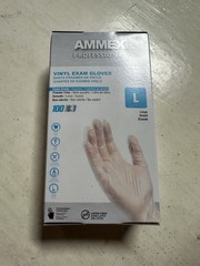 100 Medical Exam Gloves Large AMMEX Professional Vinyl Disposable Buy More Save