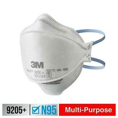 3M Aura N95 Particulate Respirator 9205+, White, 3 Disposable 07/27 2 PK