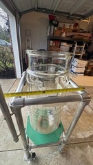 Large 45L Graduated Vessel • Bottom Drain • Side Port • Industrial Lab Equipment