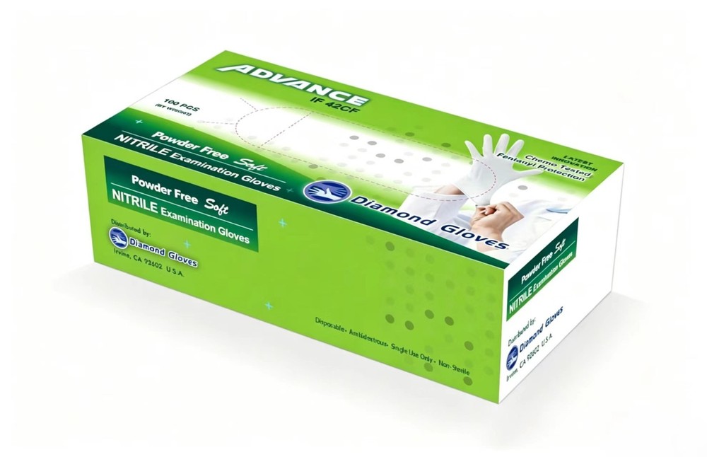 White Nitrile Exam Gloves 4mil Powder-Free Latex-Free 100/1000PCS Food Safe